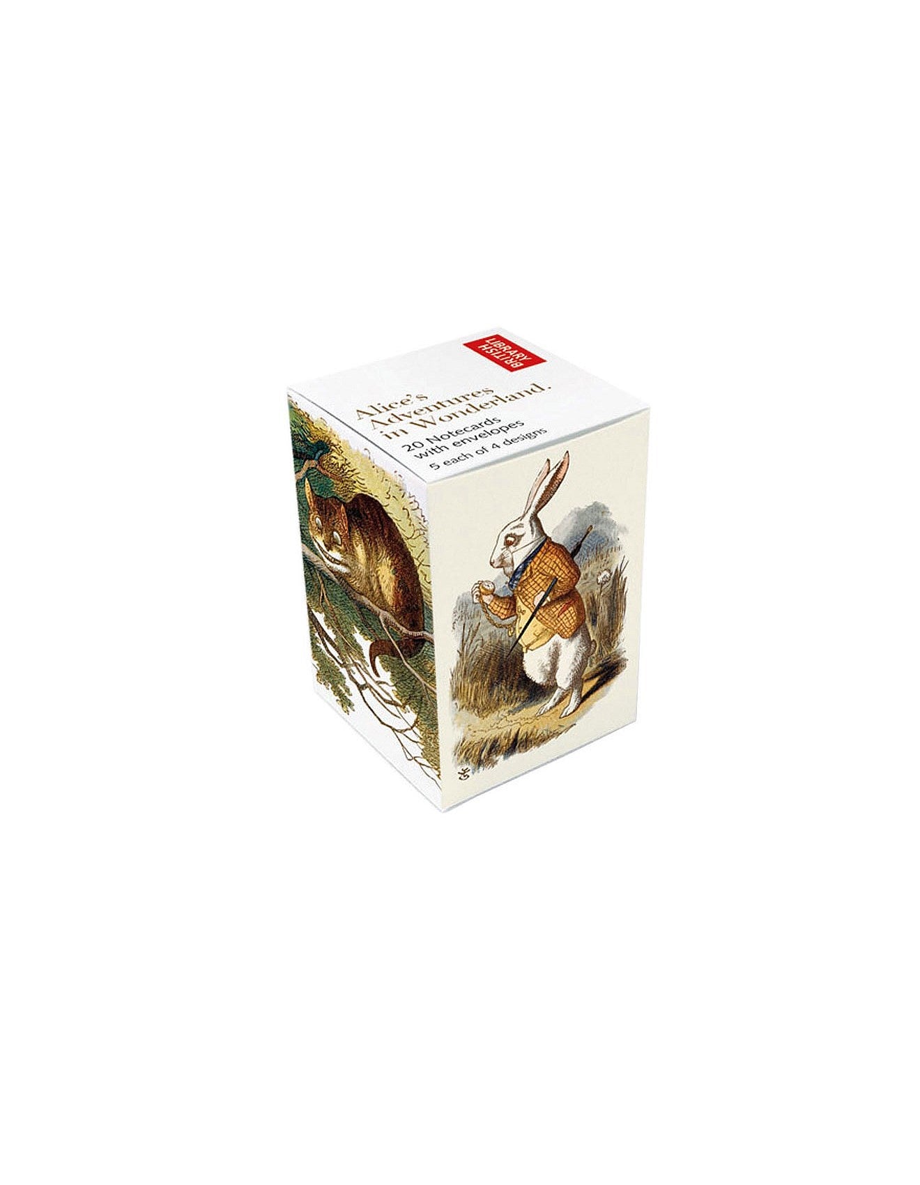 Alice in Wonderland Notecard Cube