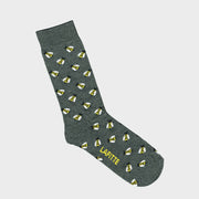 LAFITTE Socks - Bees -  Charcoal (W8-12, M6-11)