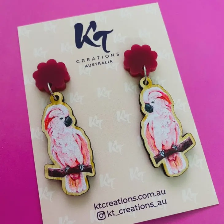 Galah Bamboo Dangle Earrings