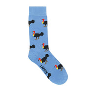 LAFITTE Socks - Bush Turkey - Light Blue (W8-12, M6-11)