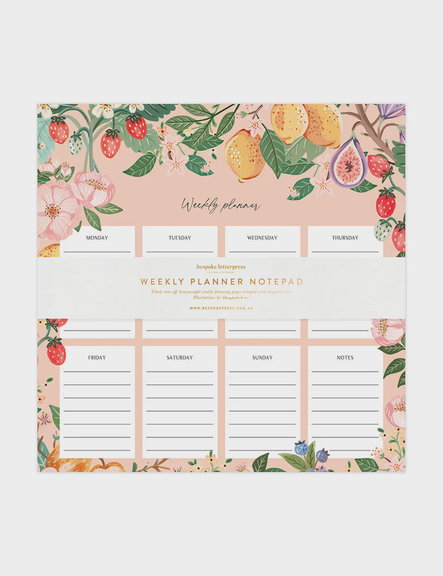 Weekly Planner Notepad Fruit