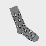 LAFITTE Socks - Wine Lover - Marle Grey (W8-12, M6-11)