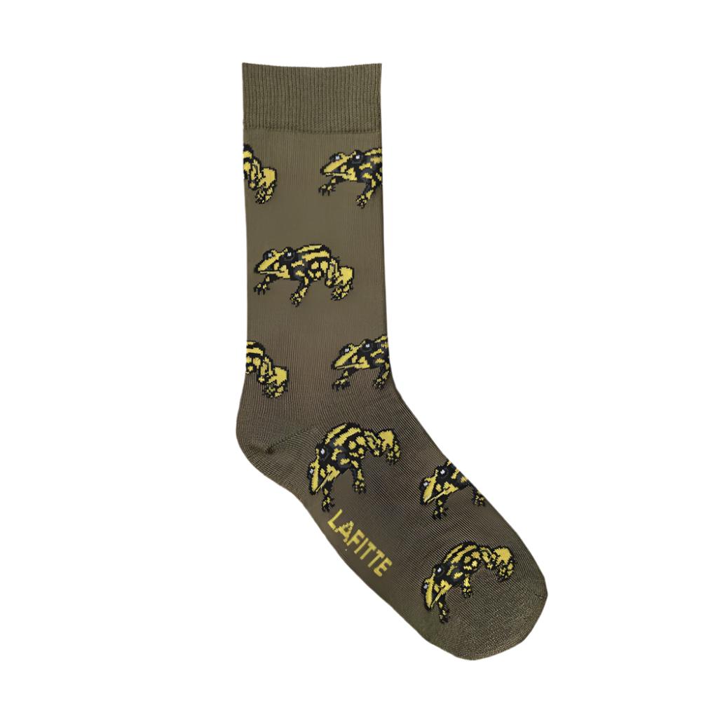 LAFITTE Bamboo Socks - Corroboree Frog - Khaki (W8-12, M6-11)