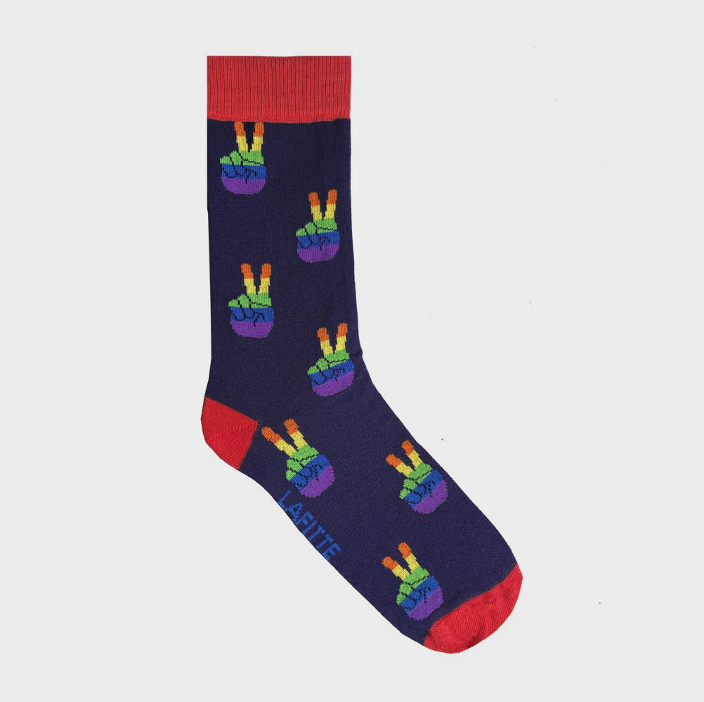 LAFITTE Socks - Pride - Navy (W8-12, M6-11)