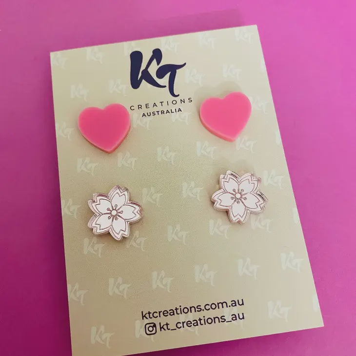 Ultimate Pink Stud Pack Acrylic Stud Earrings