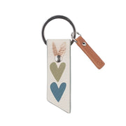 CG Vegan Leather Keyring - Multi Hearts Long Tab