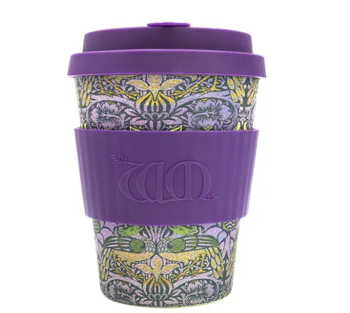 350ml Bamboo Ecoffee Cup -  William Morris Peacock