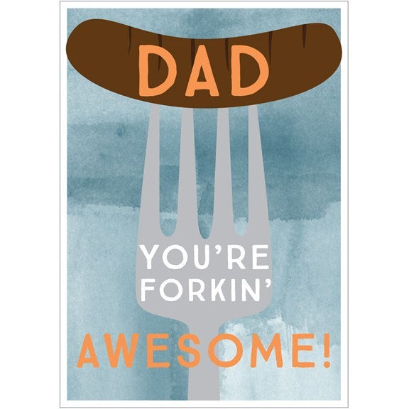 Dad You're Forkin Awesome Card