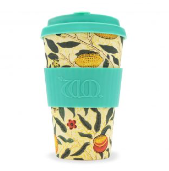 400ml Bamboo Ecoffee Cup  -  William Morris Pomme