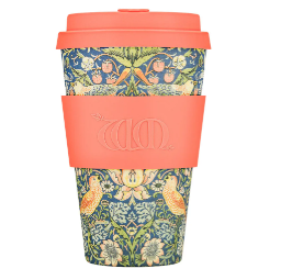 400ml Bamboo Ecoffee Cup  -  William Morris Thief