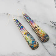 Long Statement Earrings - Painted Sunset