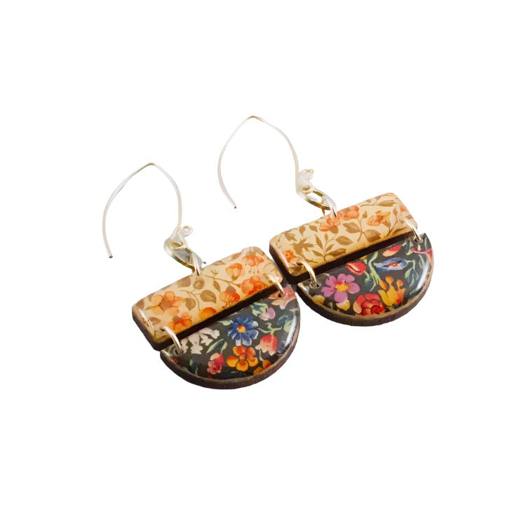 Stacked Half Circle Earrings - Cottage Calico