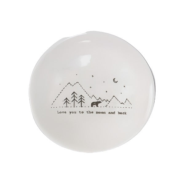 Wobbly Porcelain Bowl (M) - Love You To The Moon