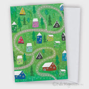 Nordic Village Hills Greeting Card