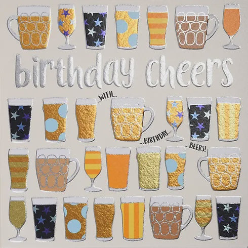 Birthday Cheers Foil Card