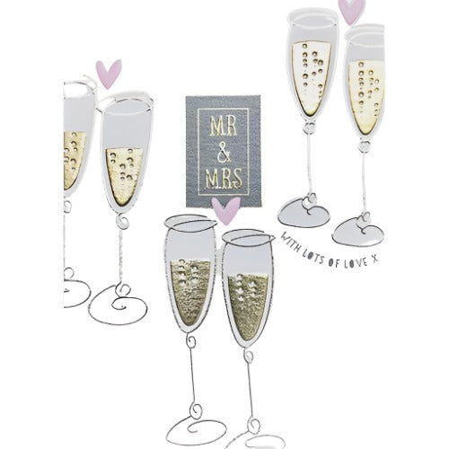 Mr & Mrs Champagne Card