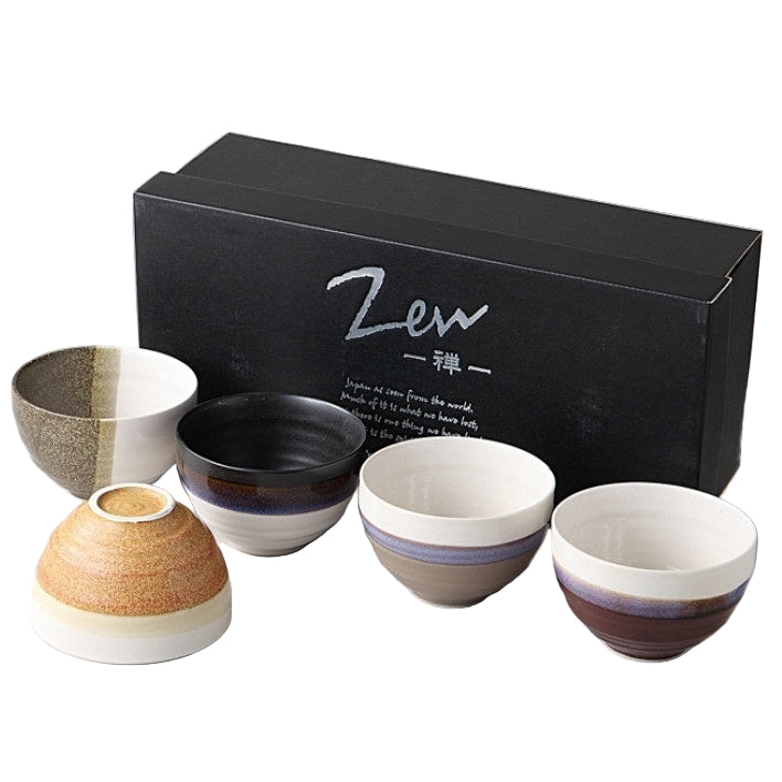 Bowl Set of 5 - Earthy Tones