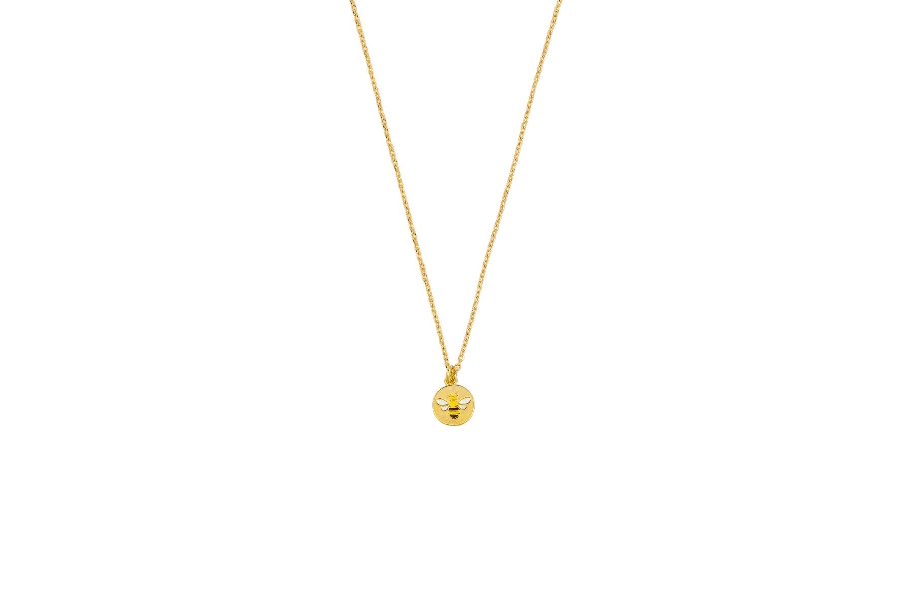 Buzzy Bee Disc Necklace - Gold