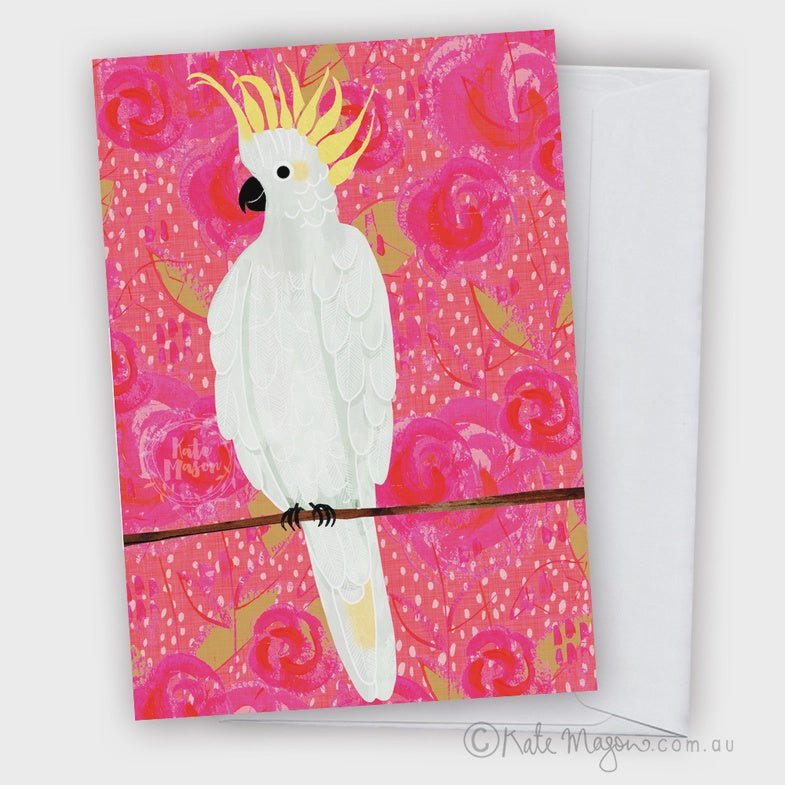 Cocky Fancy Floral Greeting Card