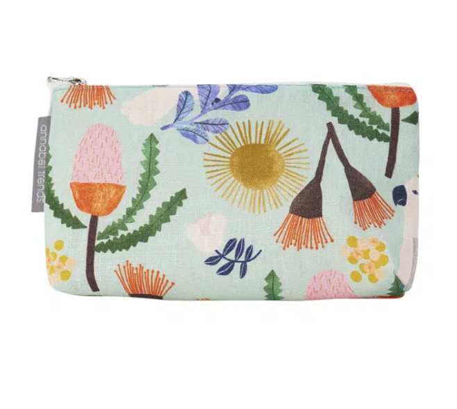 Small Linen Cosmetic Bag - Bushwalk