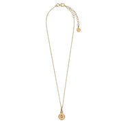 Gold Plate Pokhara Tear Drop Pendant with Pink Tourmaline