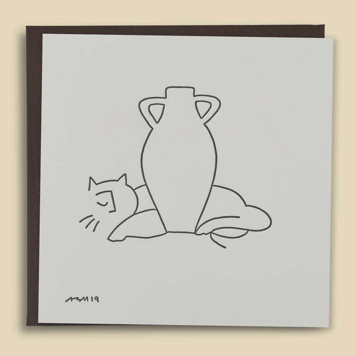 The Dreamer Cat Letterpress Card