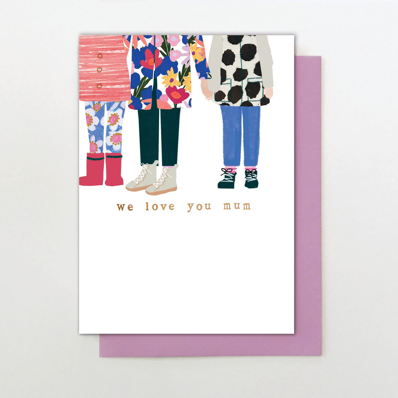 We Love You Mum Feet Card