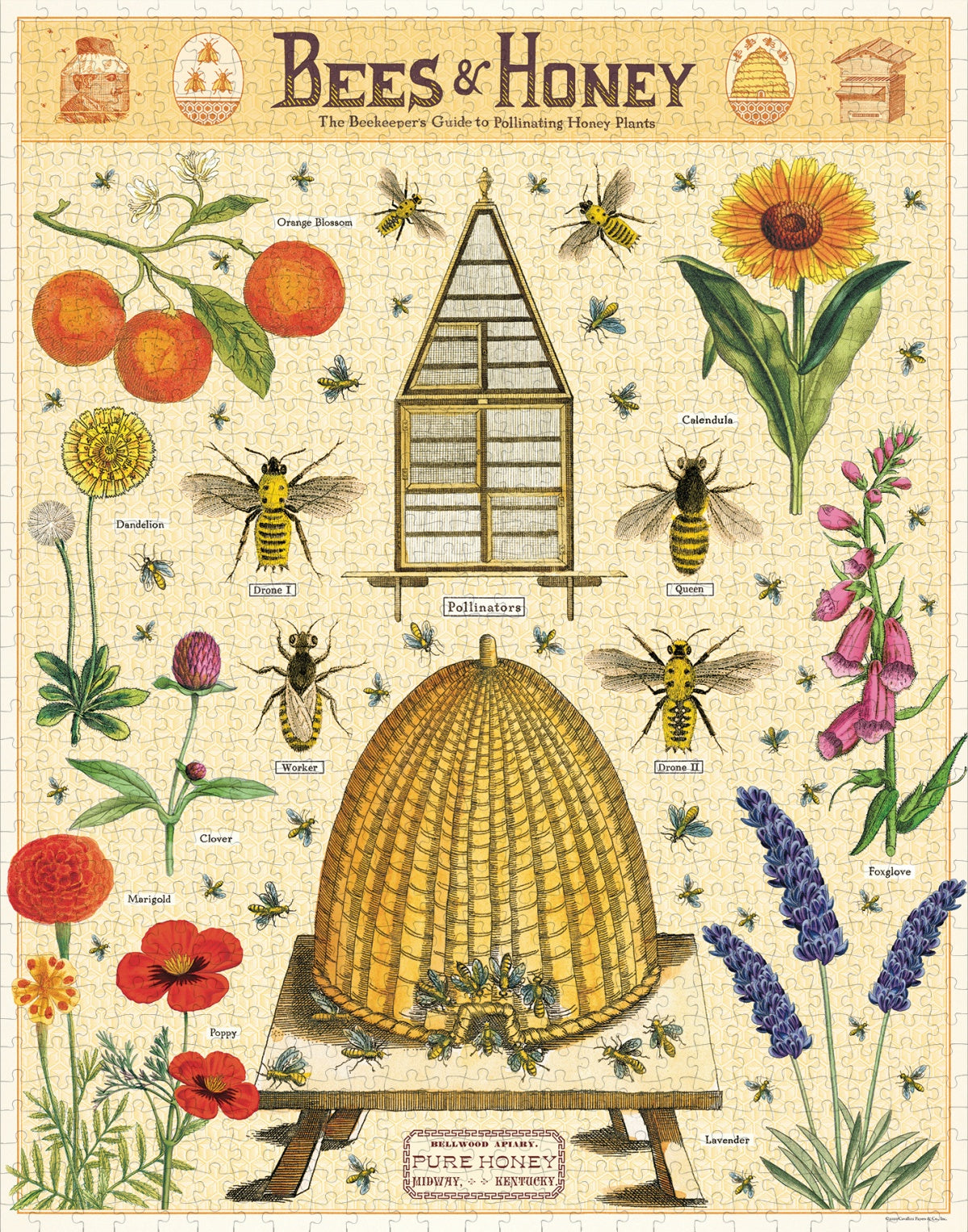 1000pc Vintage Puzzle - Bees & Honey