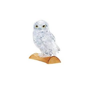 3D Crystal Puzzle - Clear Owl 42pc