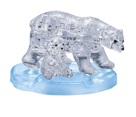 3D Crystal Puzzle - Polar Bears 40pc