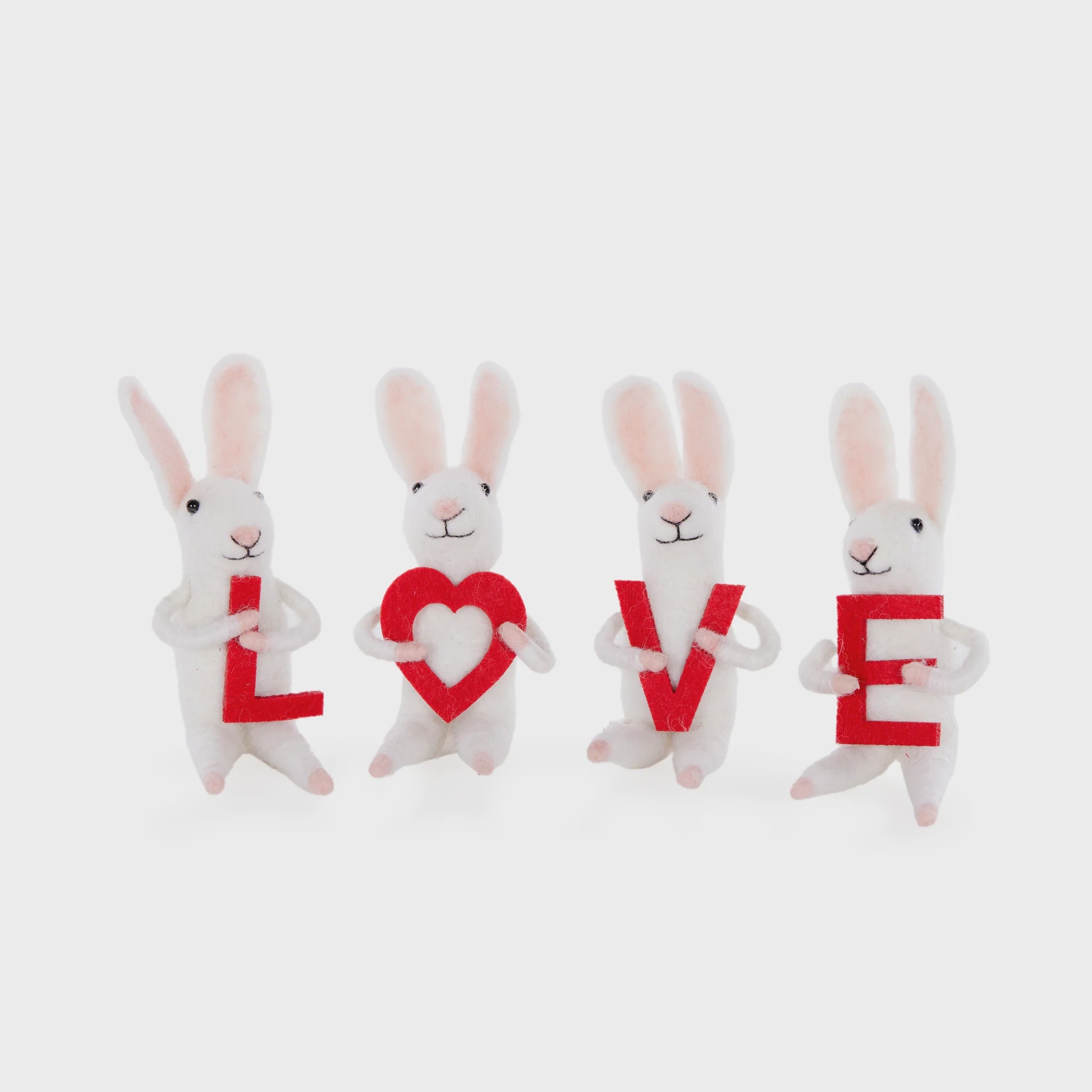 Wool Bunnies Love Sign