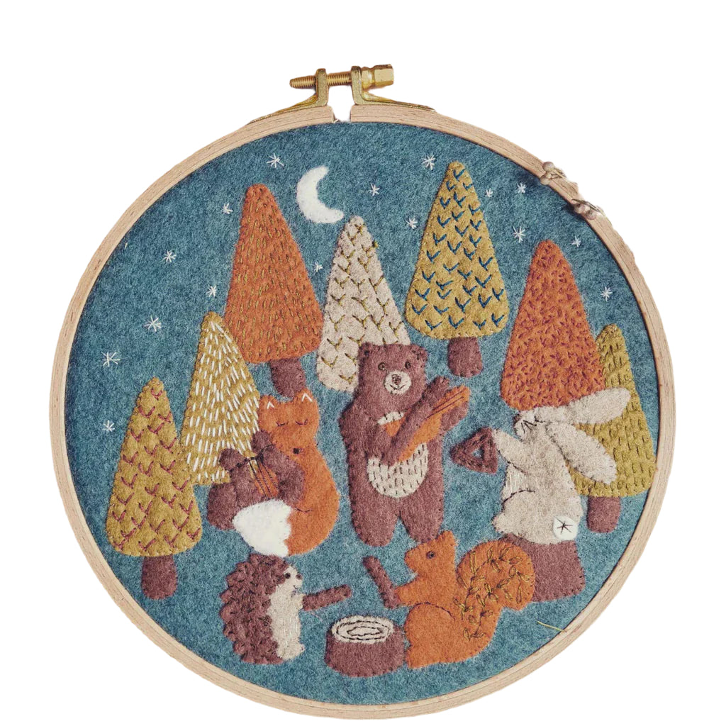 Felt Applique Hoop Kit - Woodland Melody
