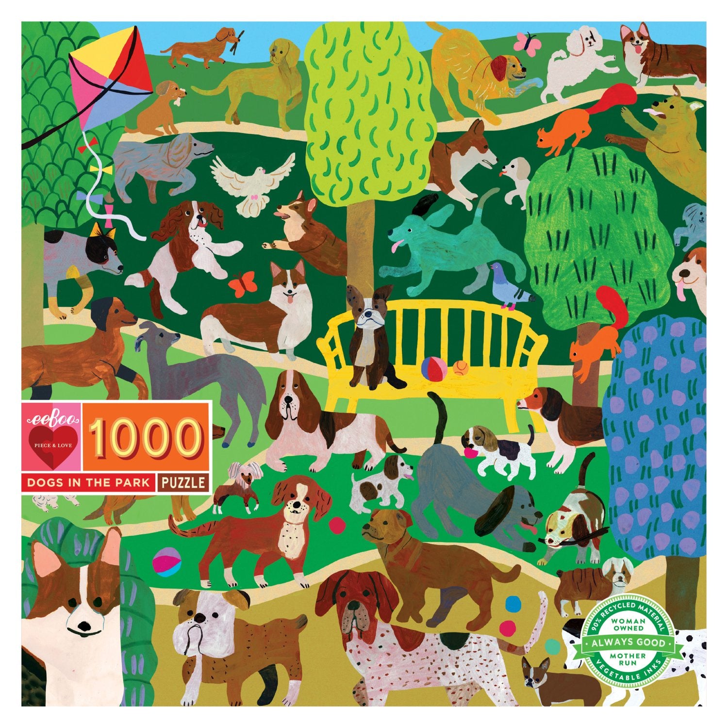 1000pc Puzzle - Dogs in the Park