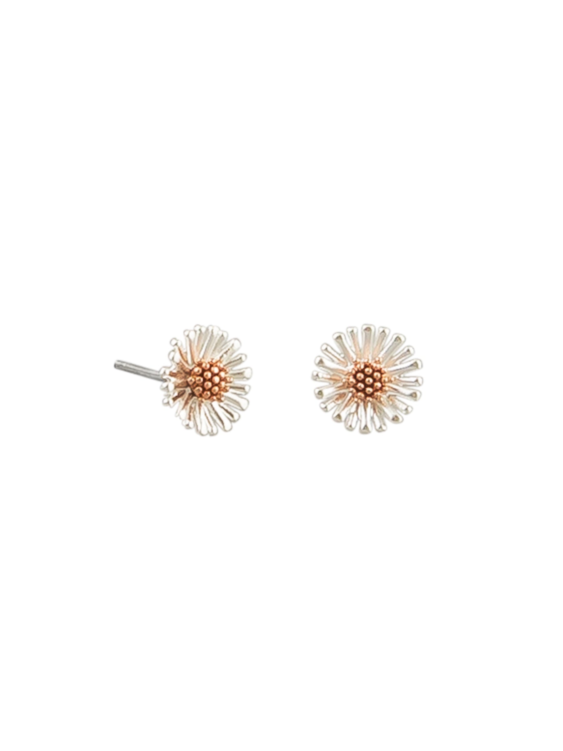 Fairy Flower Stud Earrings - Silver