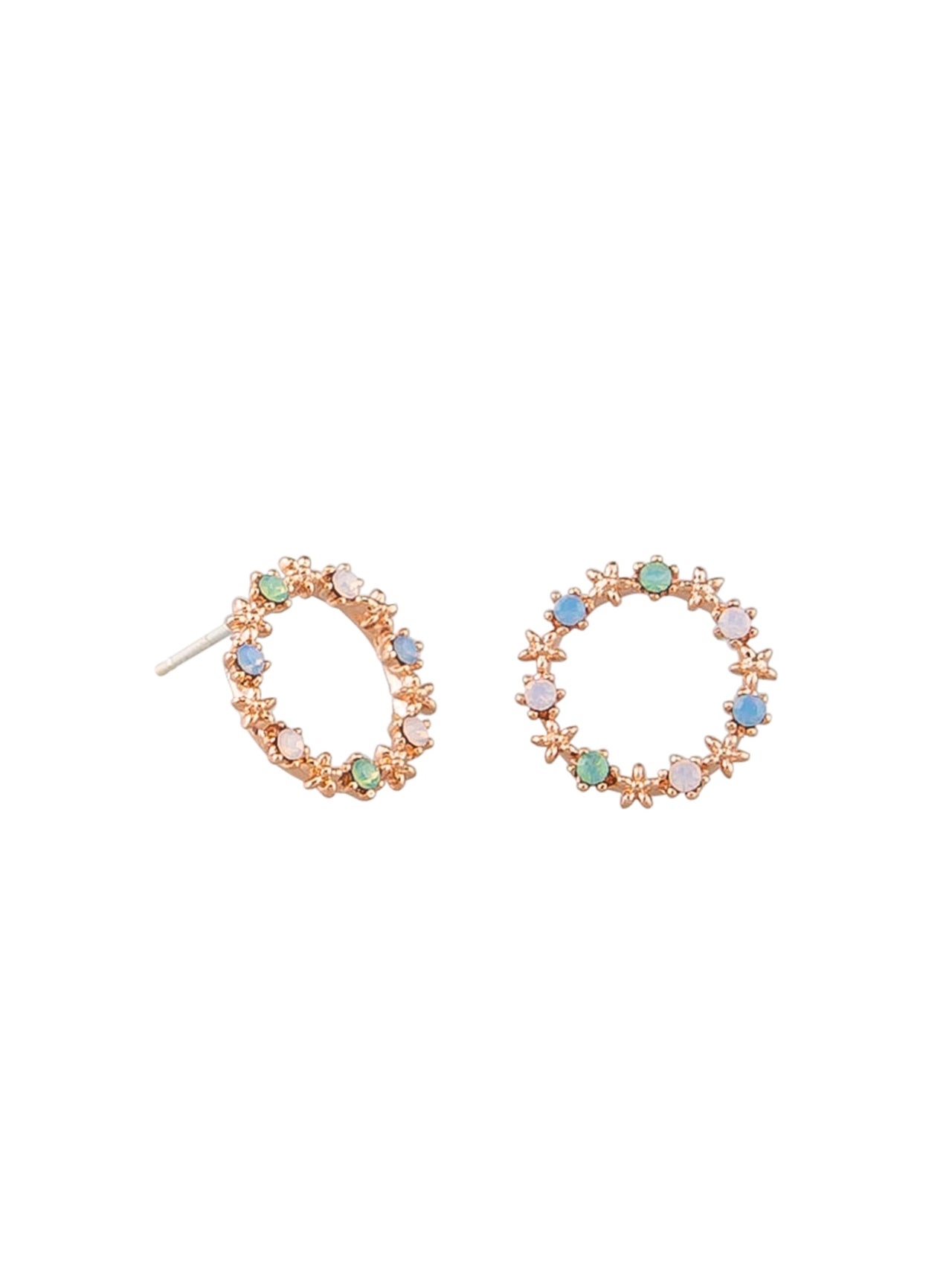 Petit Garland Stud Earrings - Rose Gold