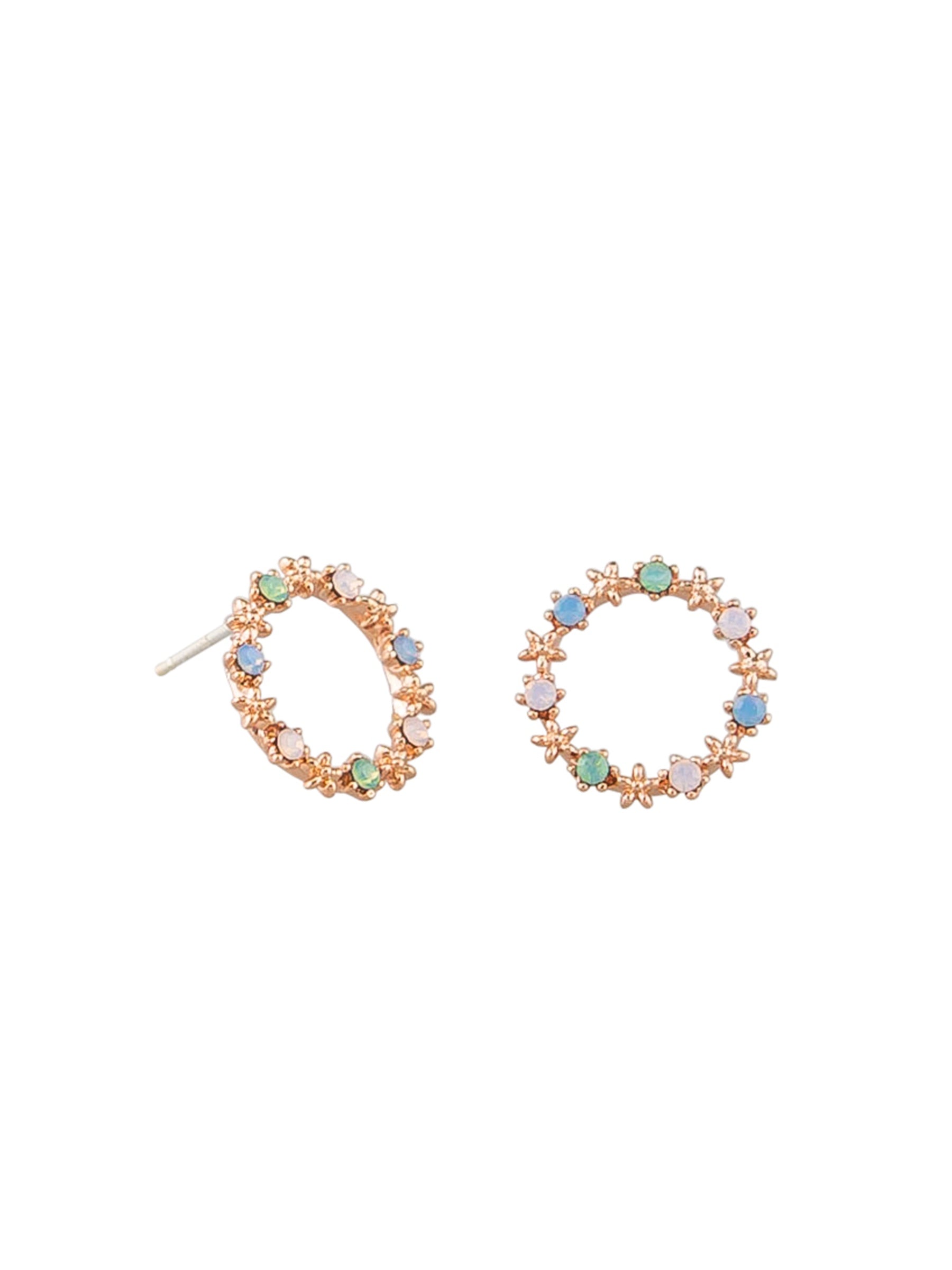 Petit Garland Stud Earrings - Rose Gold