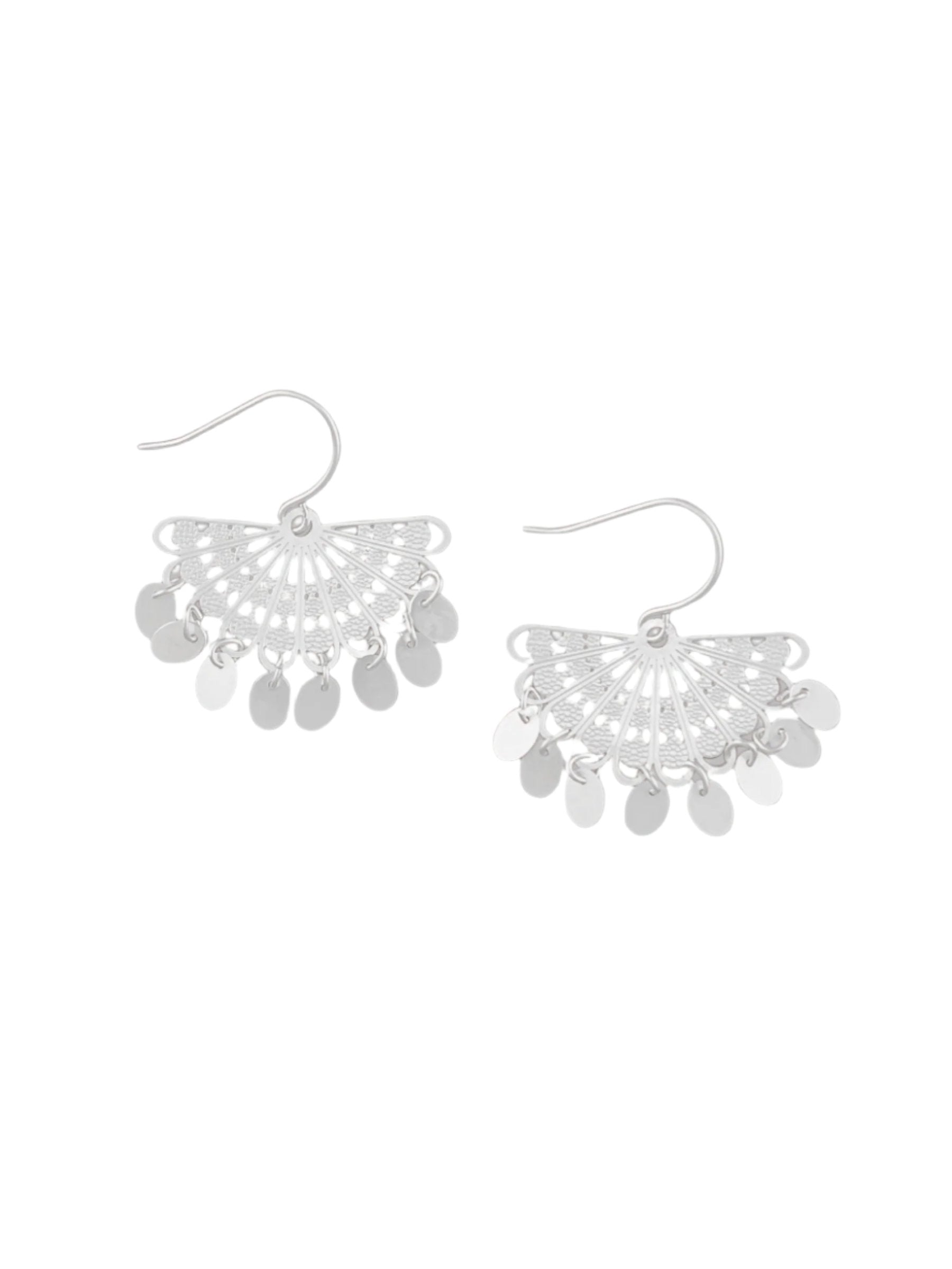 Tinkled Fan Drop Earrings - Single