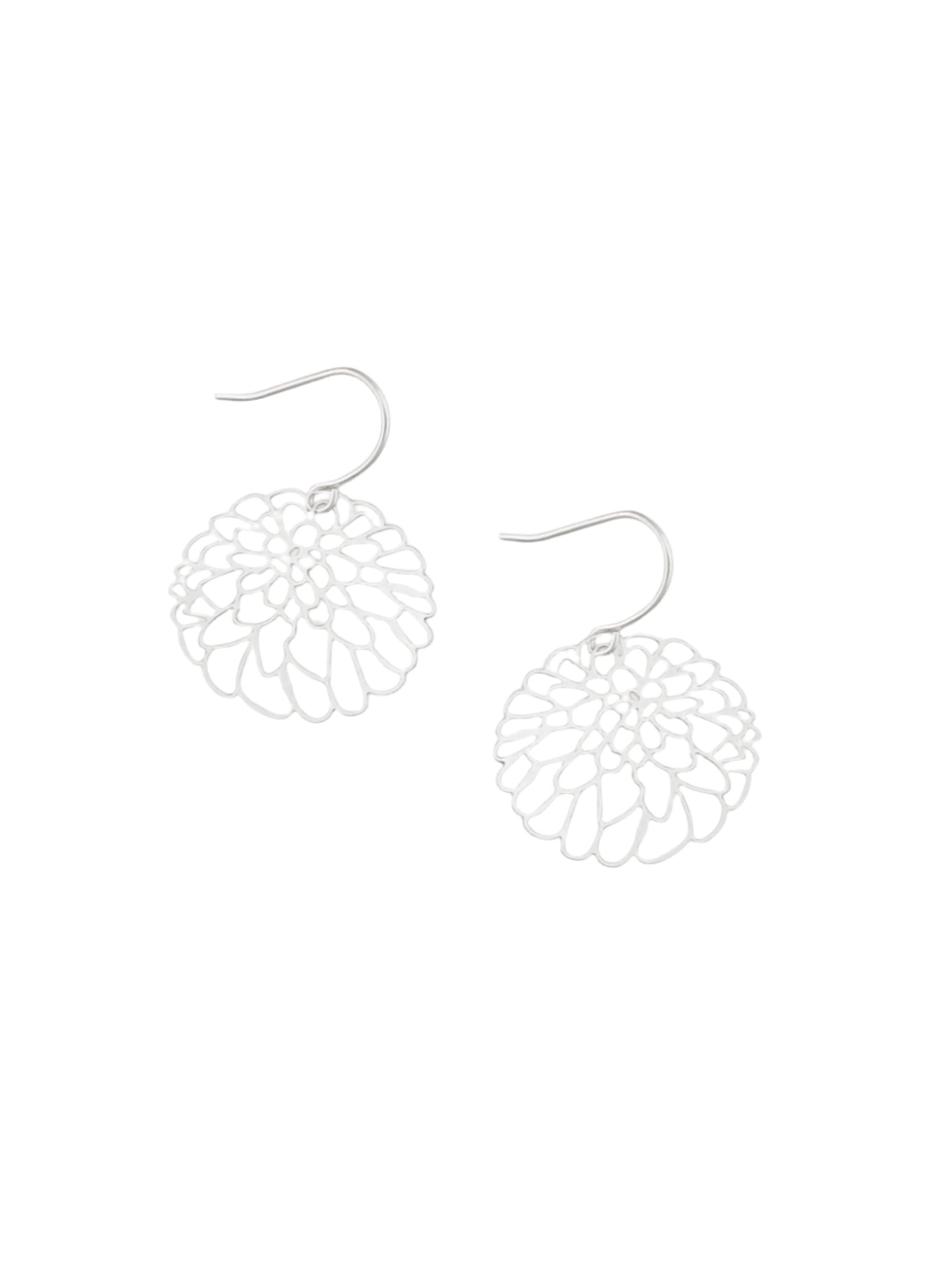 Oriental Bliss Drop Earrings - Silver