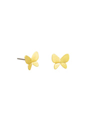 Kyoto Butterfly Stud Earrings - Gold