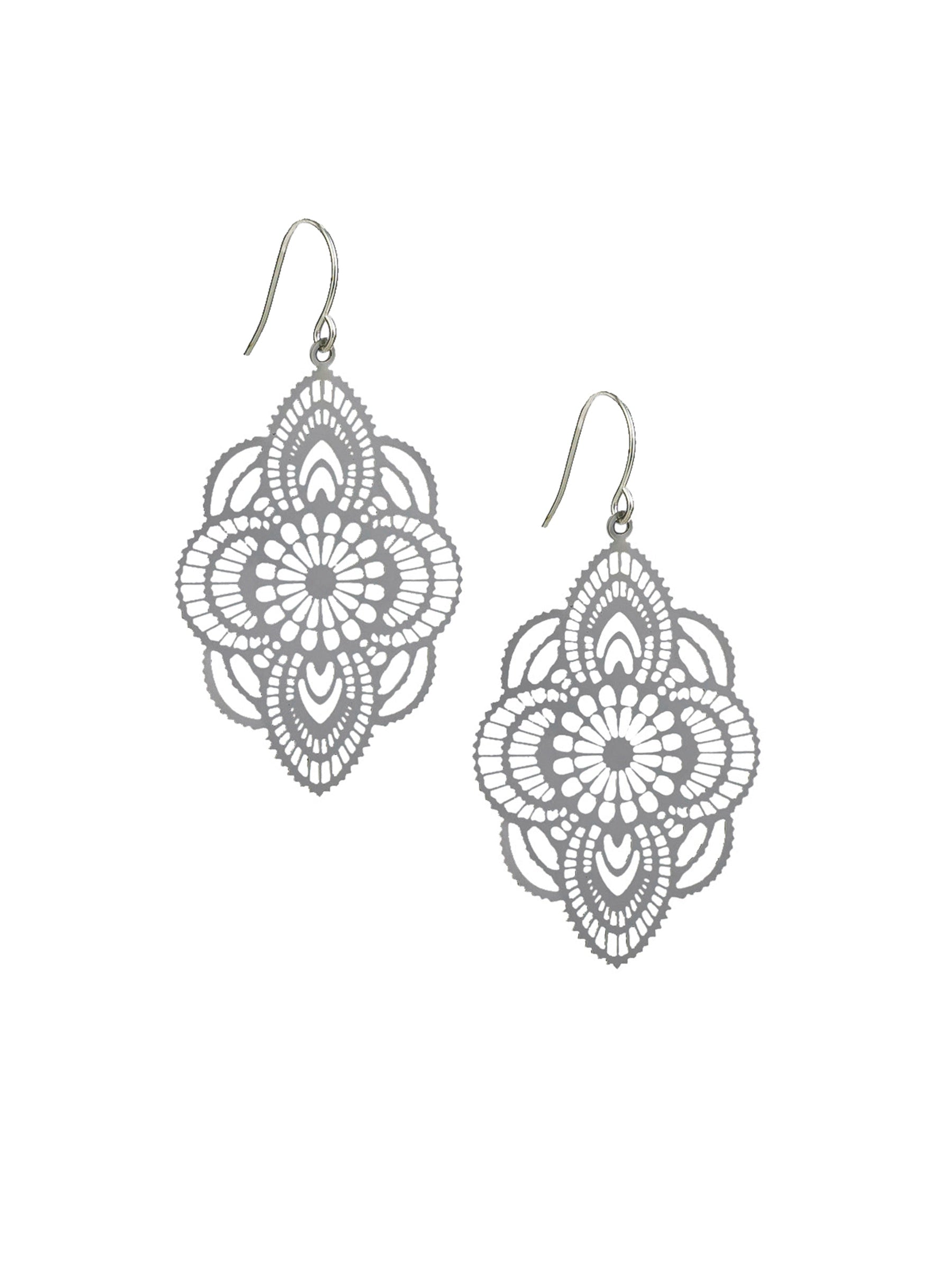 Jaipur Drop Earrings - Silver
