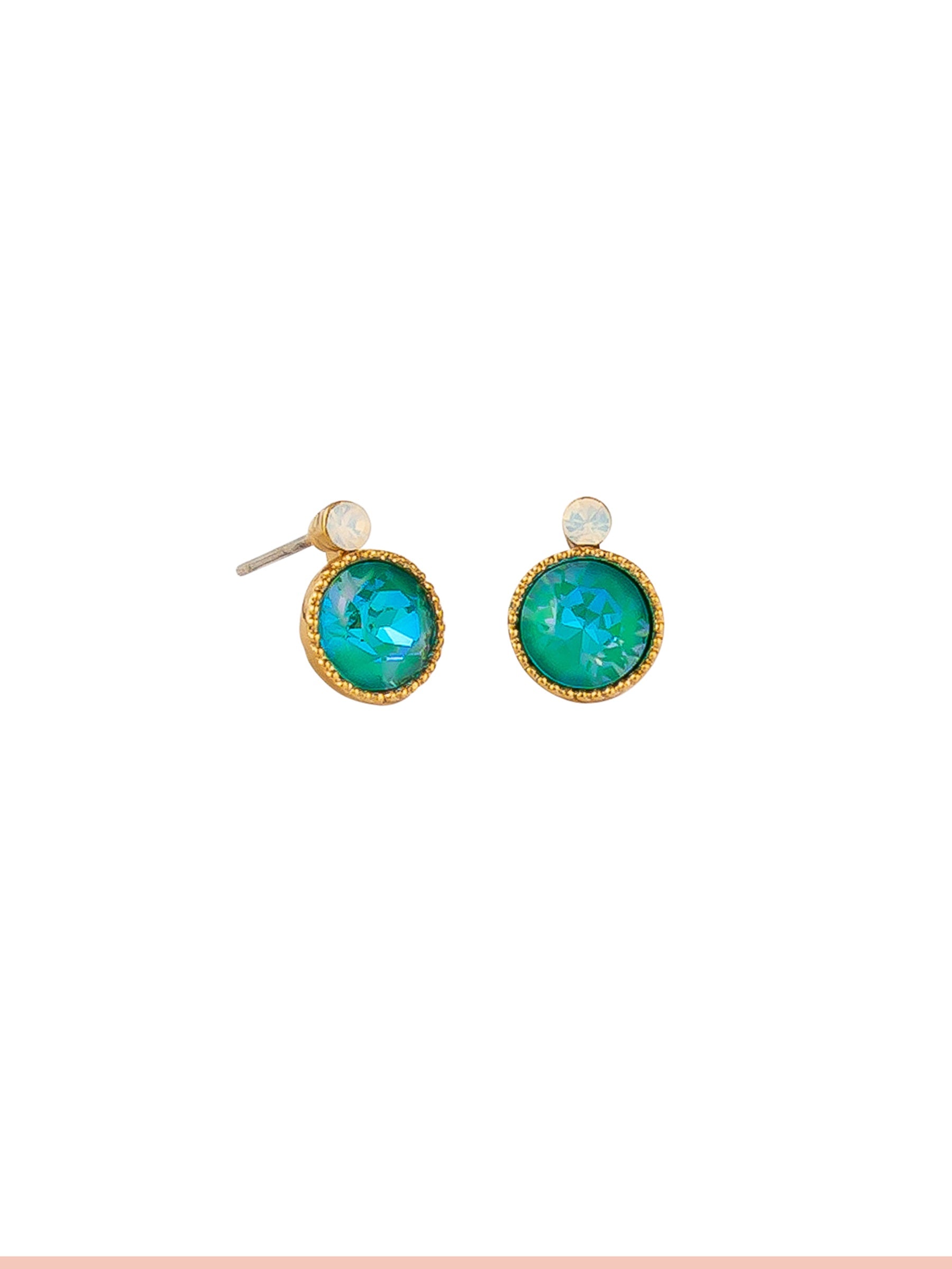 Piccadilly Stud Earrings, Ocean - Gold