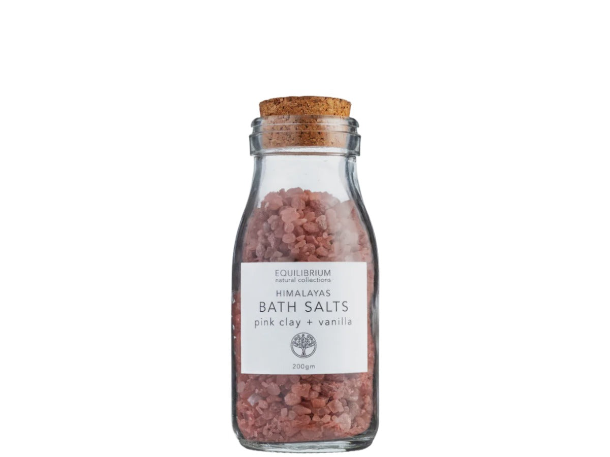 Natural Bath Salt 200g - Himalayas, Pink Clay & Vanilla