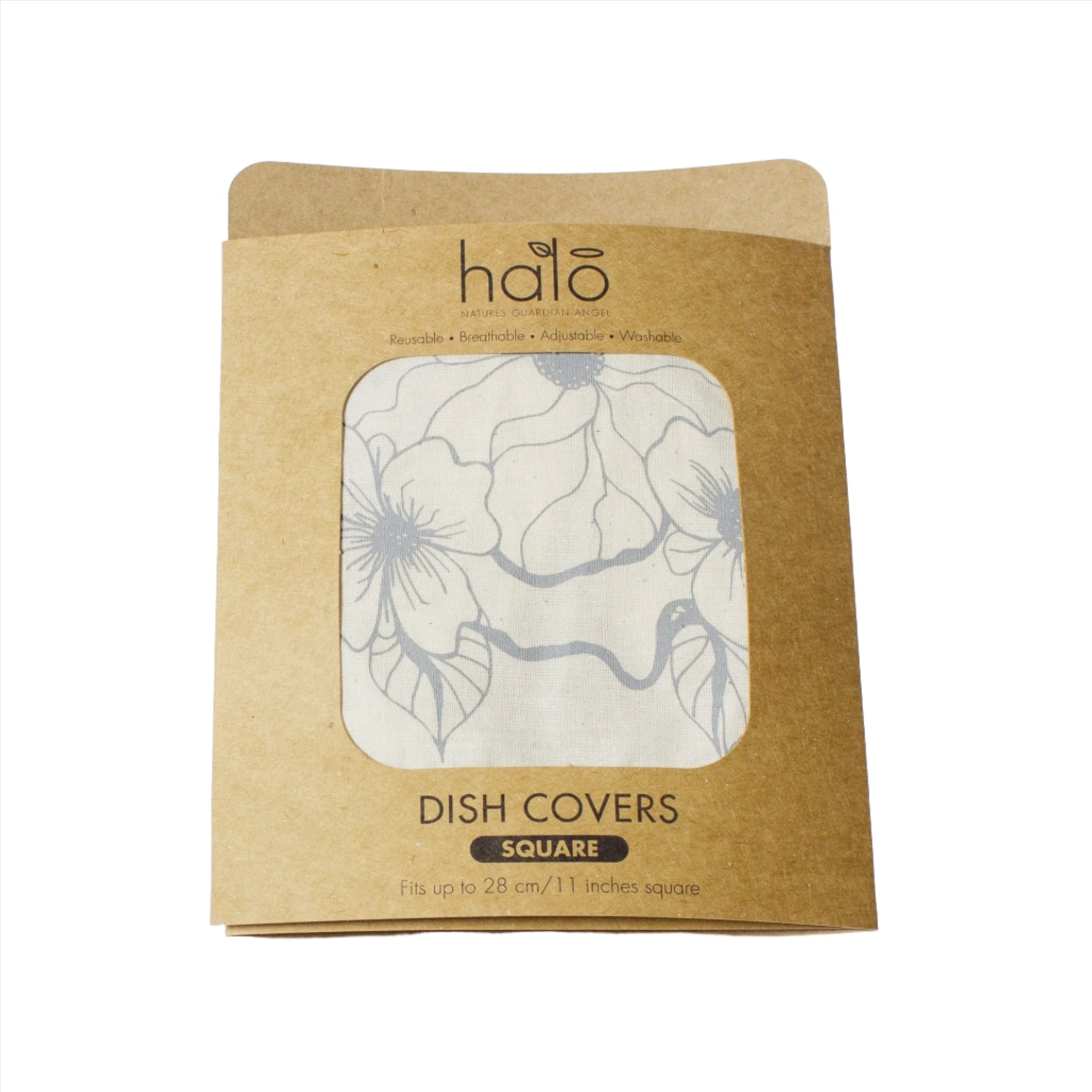 Edible Flowers Dish Cover Square