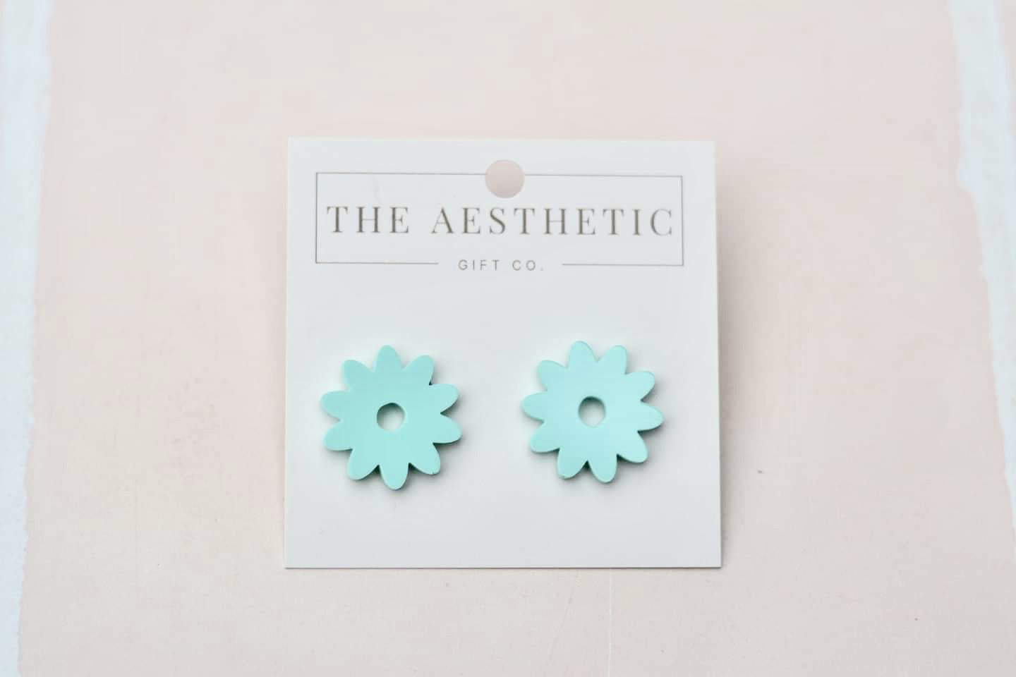 Mint Green Ditsy Daisy Studs