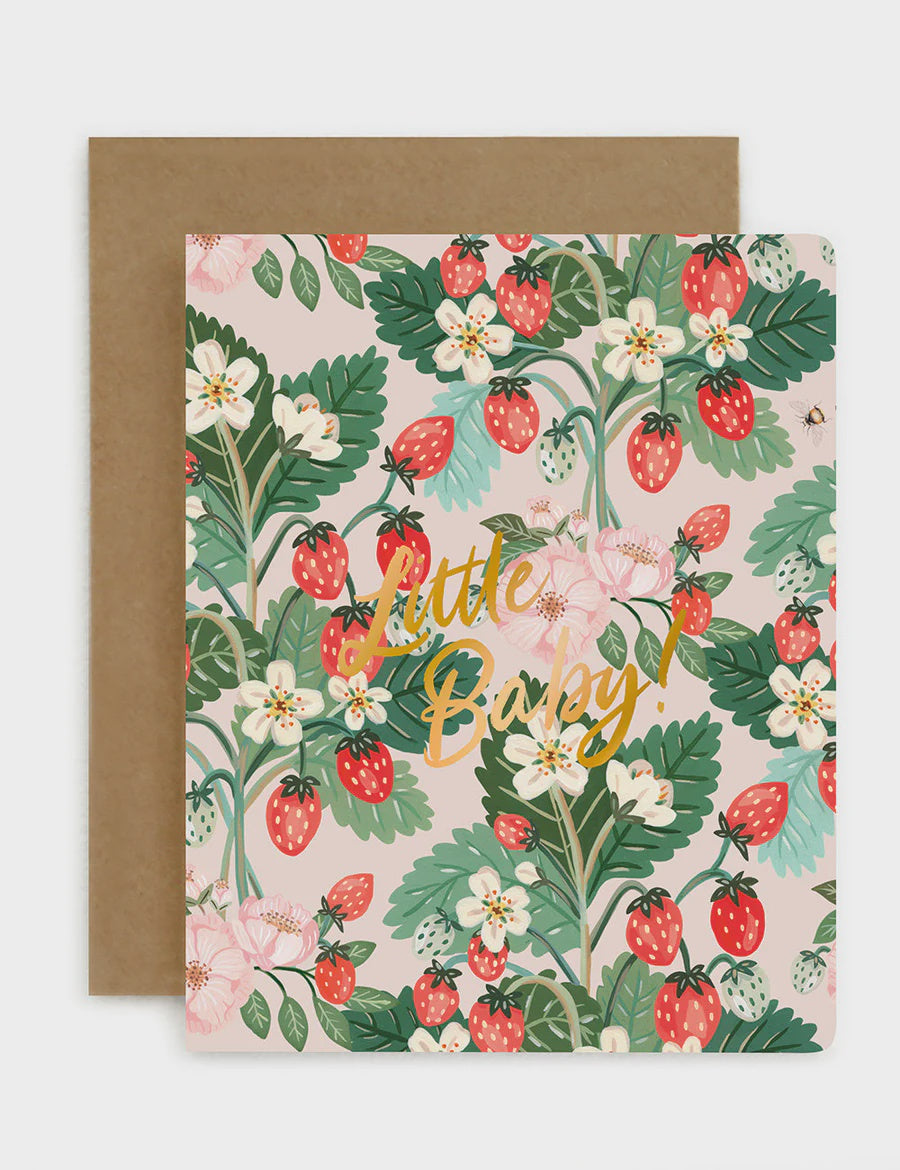 Little Baby Strawberries Card