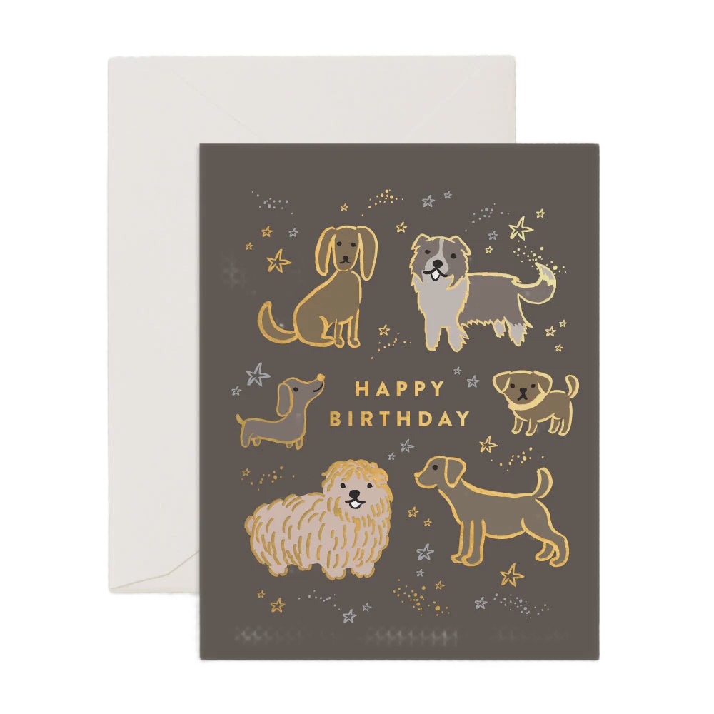 Birthday Dogs Greeting Card