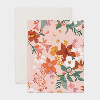 Bohemia Cream Florals Greeting Card