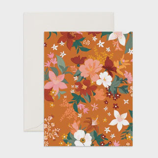 Bohemia Turmeric Florals Greeting Card