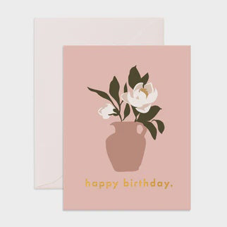 Birthday Magnolias Greeting Card