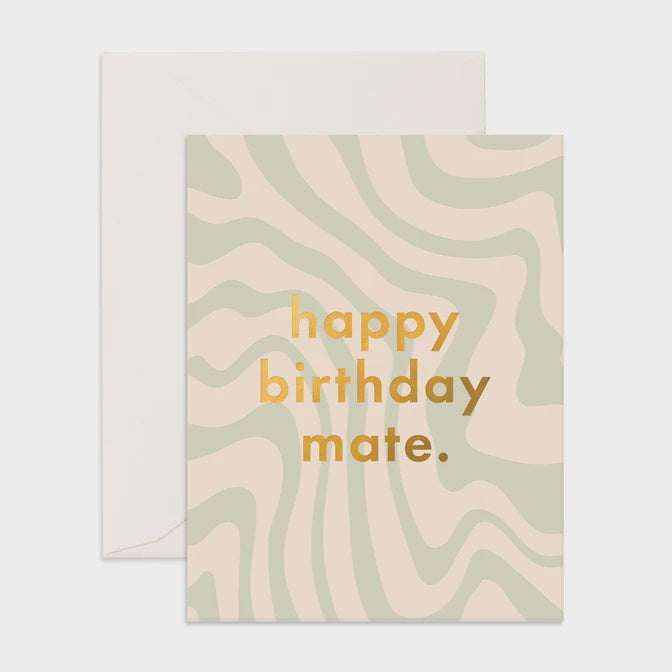 Birthday Mate Swirl Greeting Card